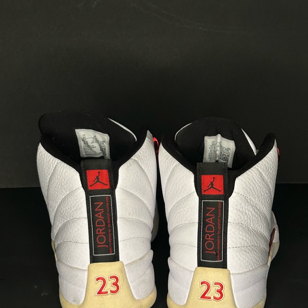 Jordan Men's White and Red Sneakers